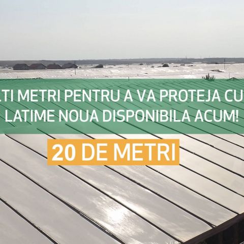 Folie profesionala de acoperire cu latimea de 20 de metri si 180 microni grosime